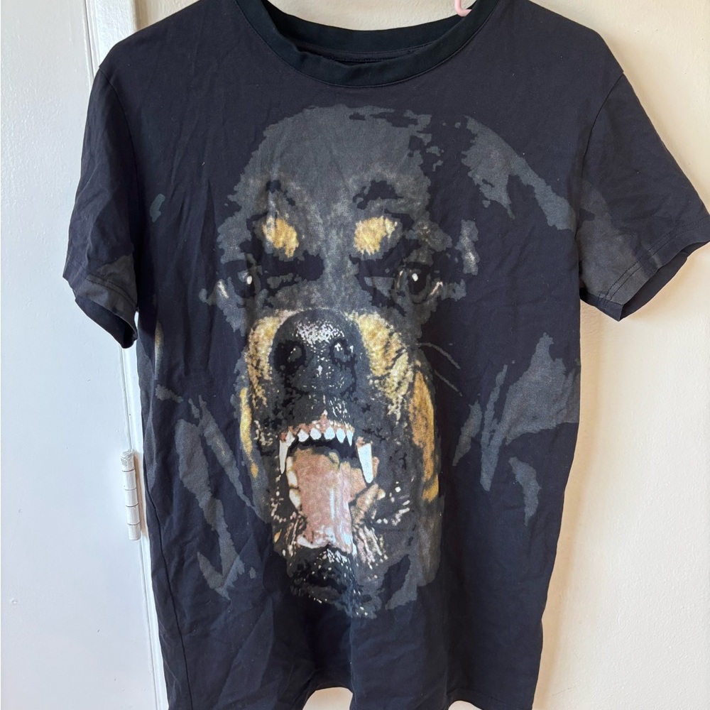 Givenchy Black and Brown Rottweiler Graphic Top